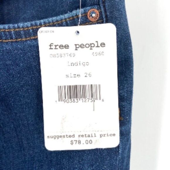 Free People Busted Knee High Waist Skinny Jeans Size 26 NWT - Picture 6 of 11
